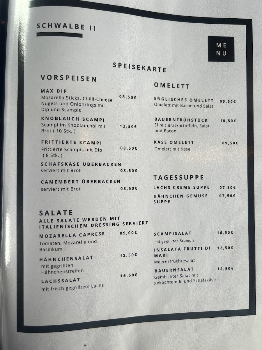 Menu Schwalbe Ii Restaurant-2
